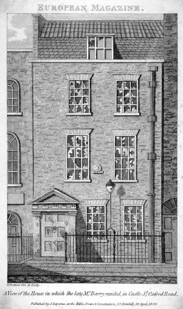 Detail of House that the artist James Barry lived in, Eastcastle Street, Marylebone, London by Thomas Prattent