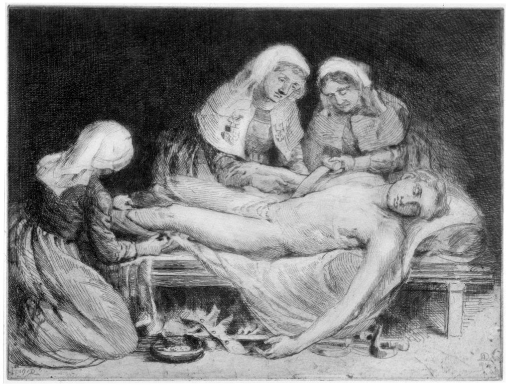 Detail of Three Nurses tending a Wounded Soldier by Anna Lea Merritt