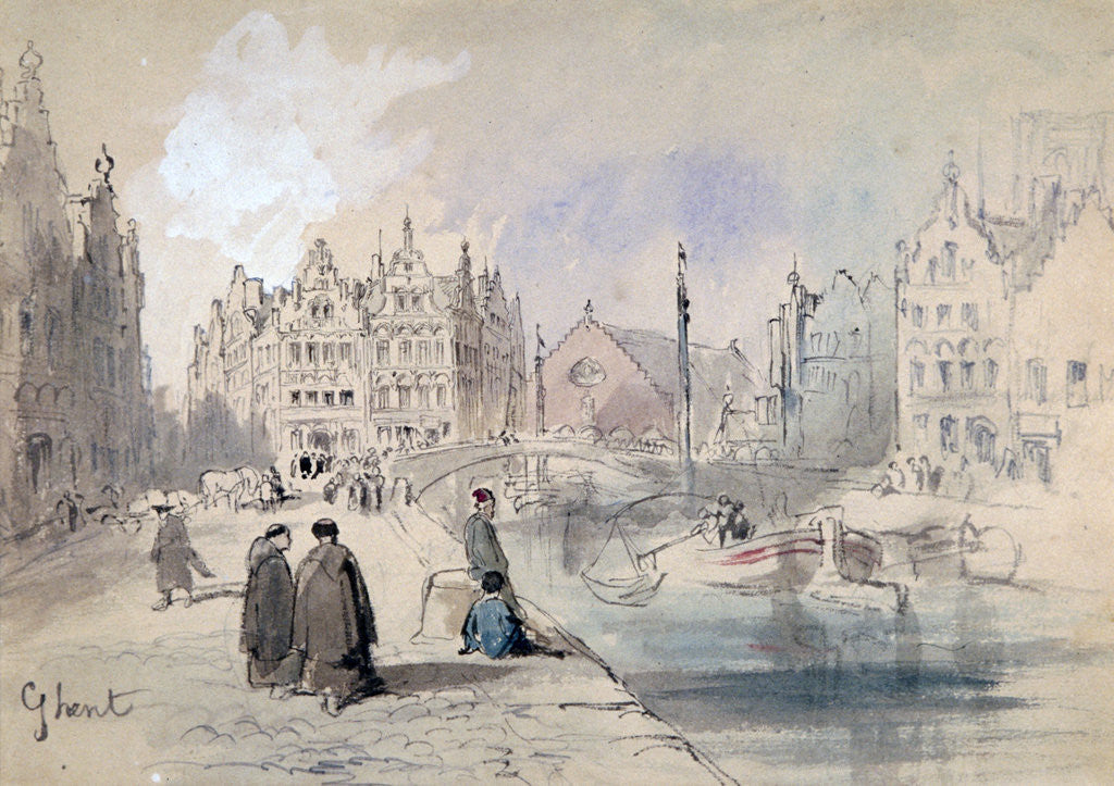Detail of Ghent by Sir John Gilbert