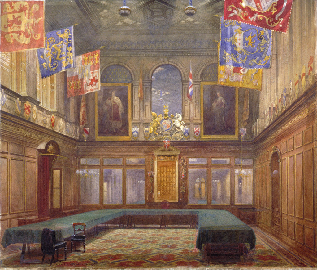 Detail of Haberdashers' Hall, Gresham Street, City of London by John Crowther