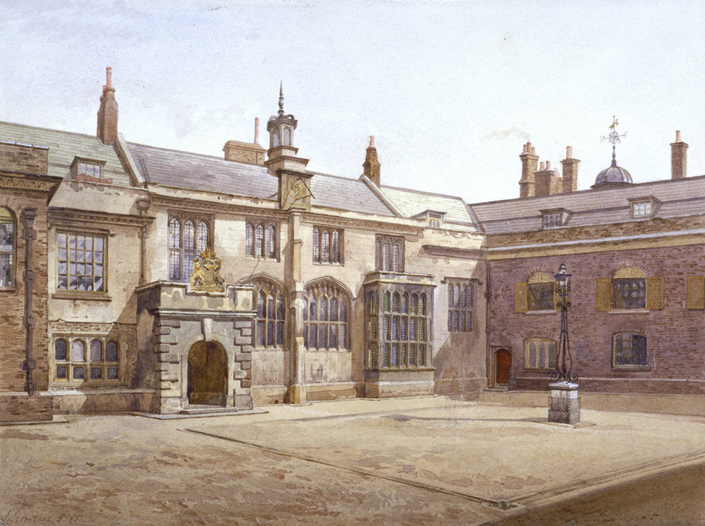 Detail of View of Sutton's Pensioners Hall, Charterhouse, London by John Crowther