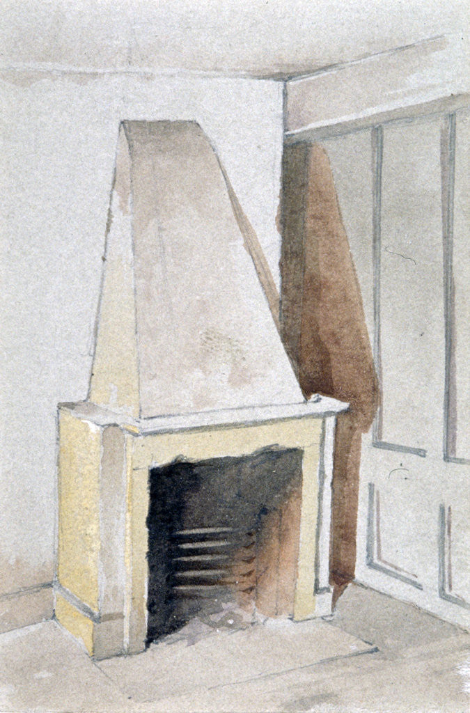 Detail of Fireplace in one of the top rooms, no 21 Austin Friars Street, City of London by John Crowther