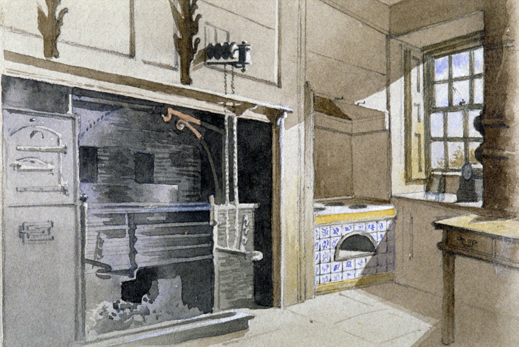Detail of Kitchen range and Dutch oven, no 21 Austin Friars Street, City of London by John Crowther
