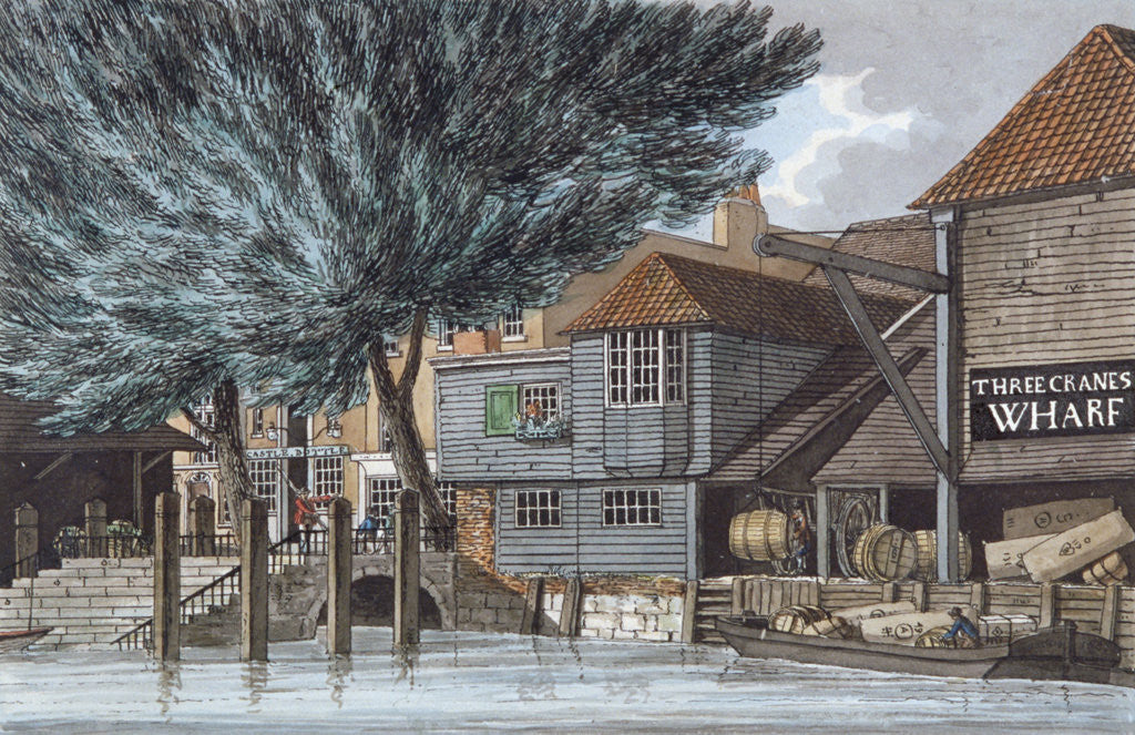 Detail of Three Cranes Wharf by Charles Tomkins