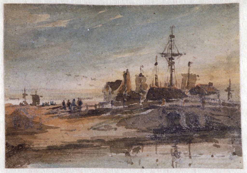 Detail of Coastal Scene by John Varley I