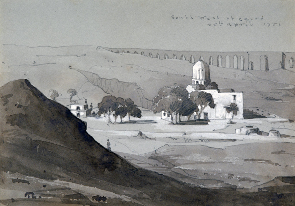 Detail of View South West of Cairo by William Clerihew