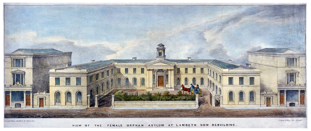 Detail of The Lambeth Asylum for Girls, London by Charles Ingrey