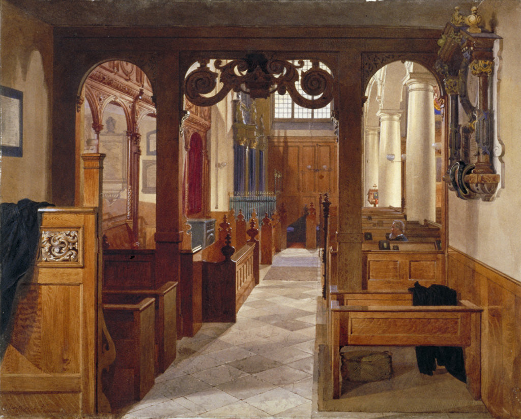 Detail of Interior of Charterhouse Chapel, London by John Crowther
