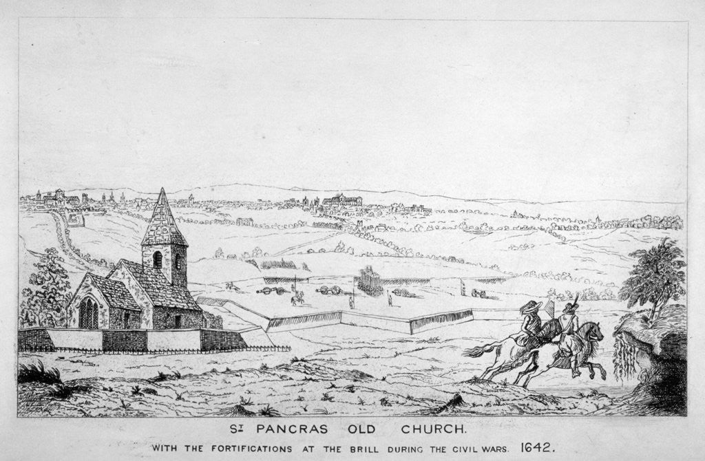 Detail of St Pancras Old Church, London by Anonymous