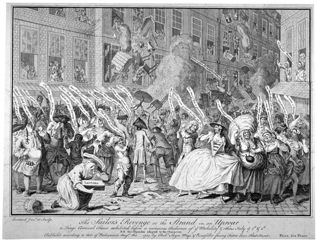 Detail of The sailor's revenge, or the Strand in an uproar... by LP Boitard