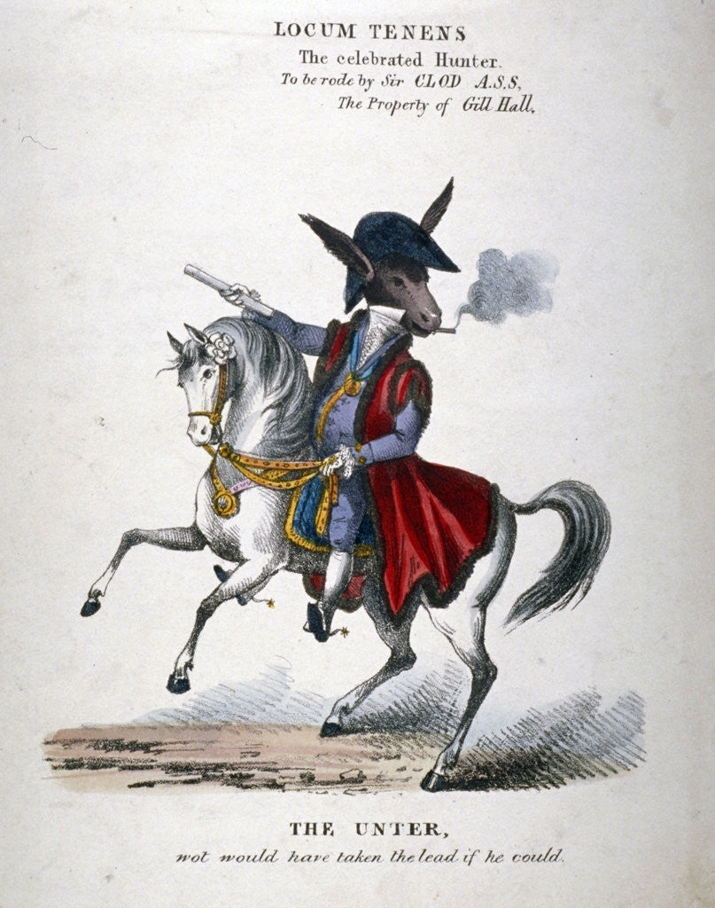 Detail of Locum Tenens, the celebrated Hunter by Anonymous