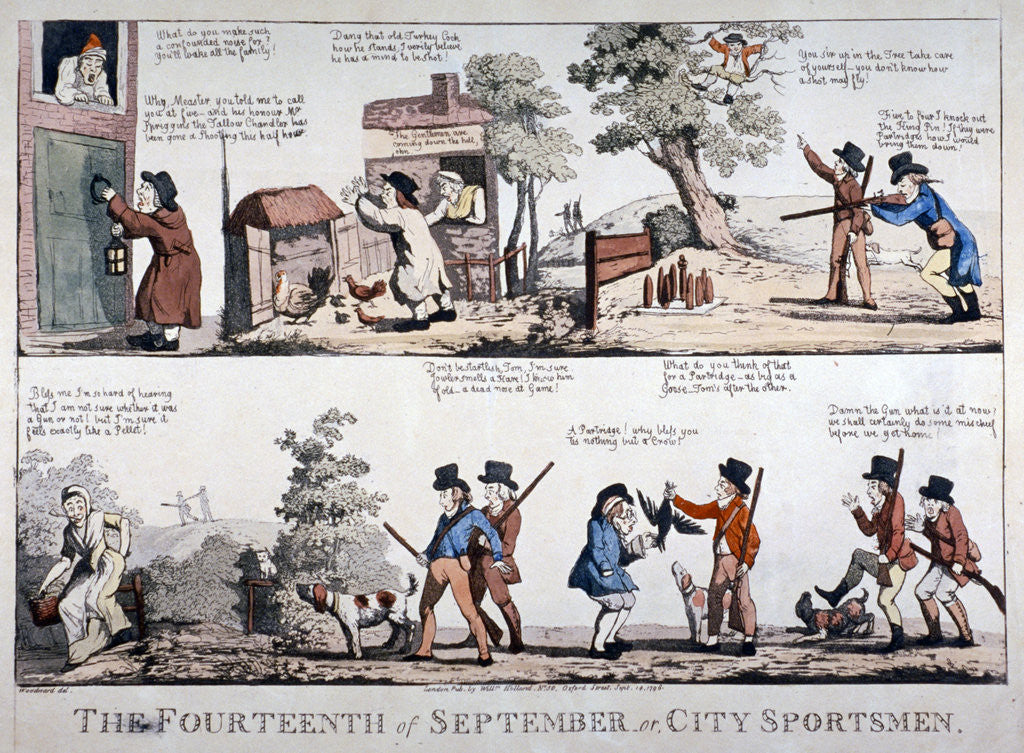 Detail of The fourteenth of September or, City sportsmen by Anonymous