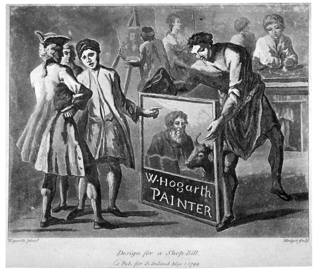 Detail of Design for a shop-bill by M Merigot