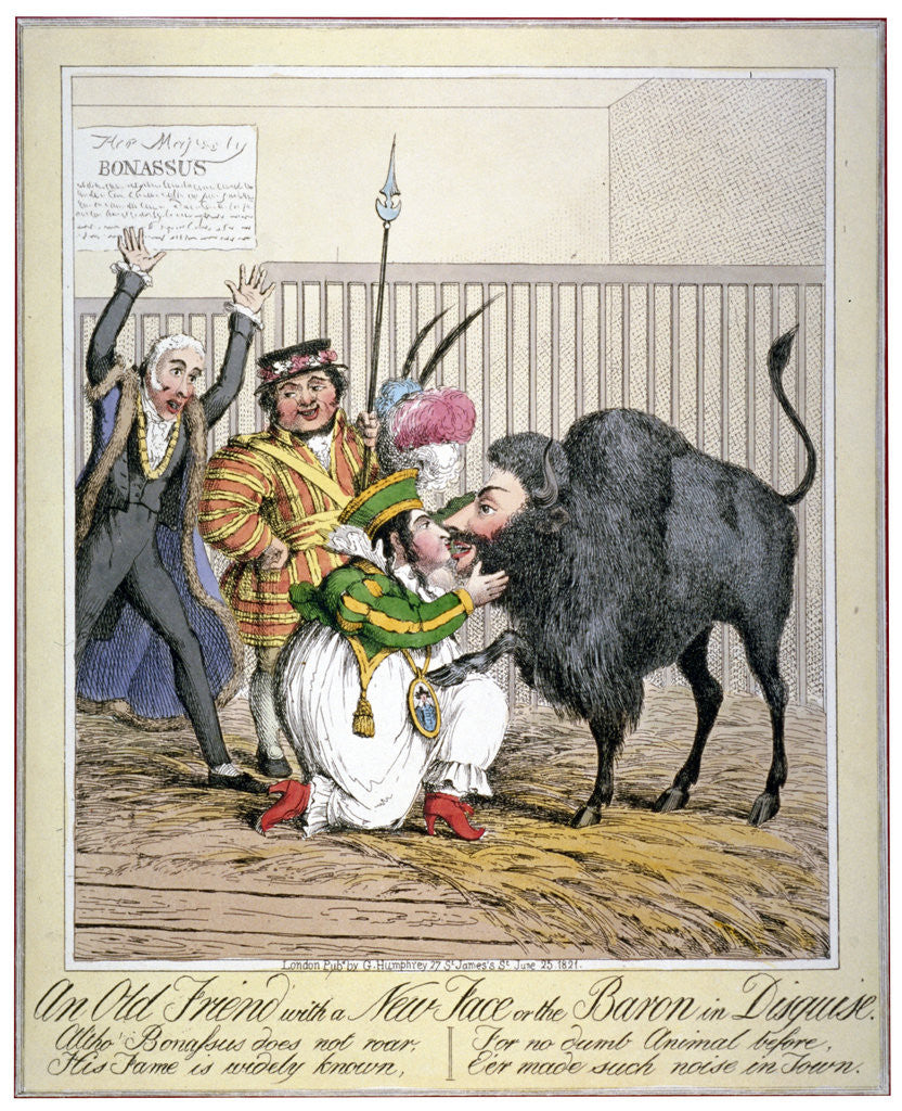 Detail of An old friend with a new face or the baron in disguise by Anonymous