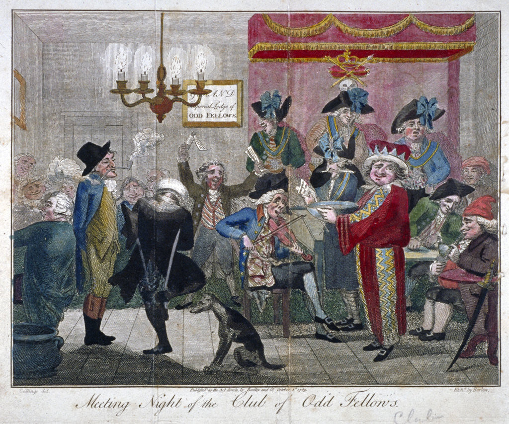Detail of Meeting Night of the Club of Odd Fellows by John Barlow