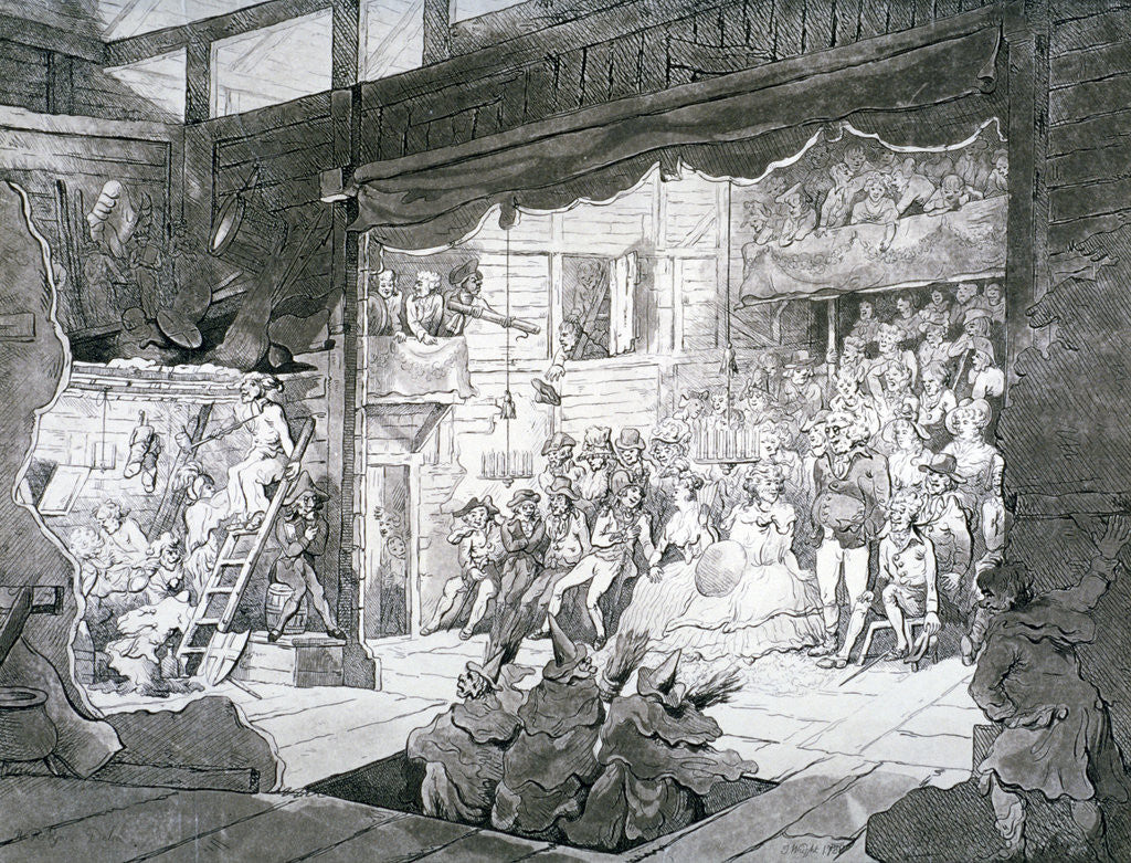 Detail of A country theatre by T Wright