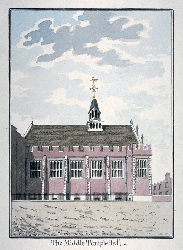 Detail of View of the north side of Middle Temple Hall, London by Anonymous