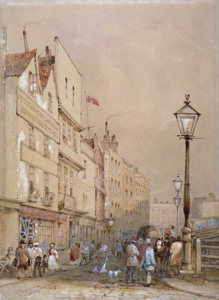 Detail of View of Smithfield Market, City of London by George Sidney Shepherd