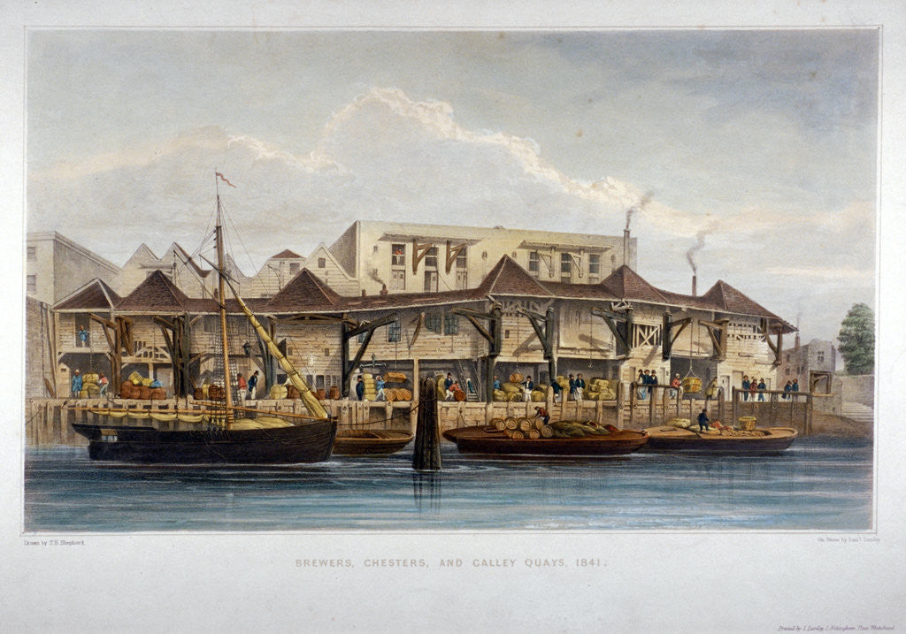 Detail of Brewer's Quay, Chester Quay and Galley Quay, Lower Thames Street, City of London by Samuel Lumley