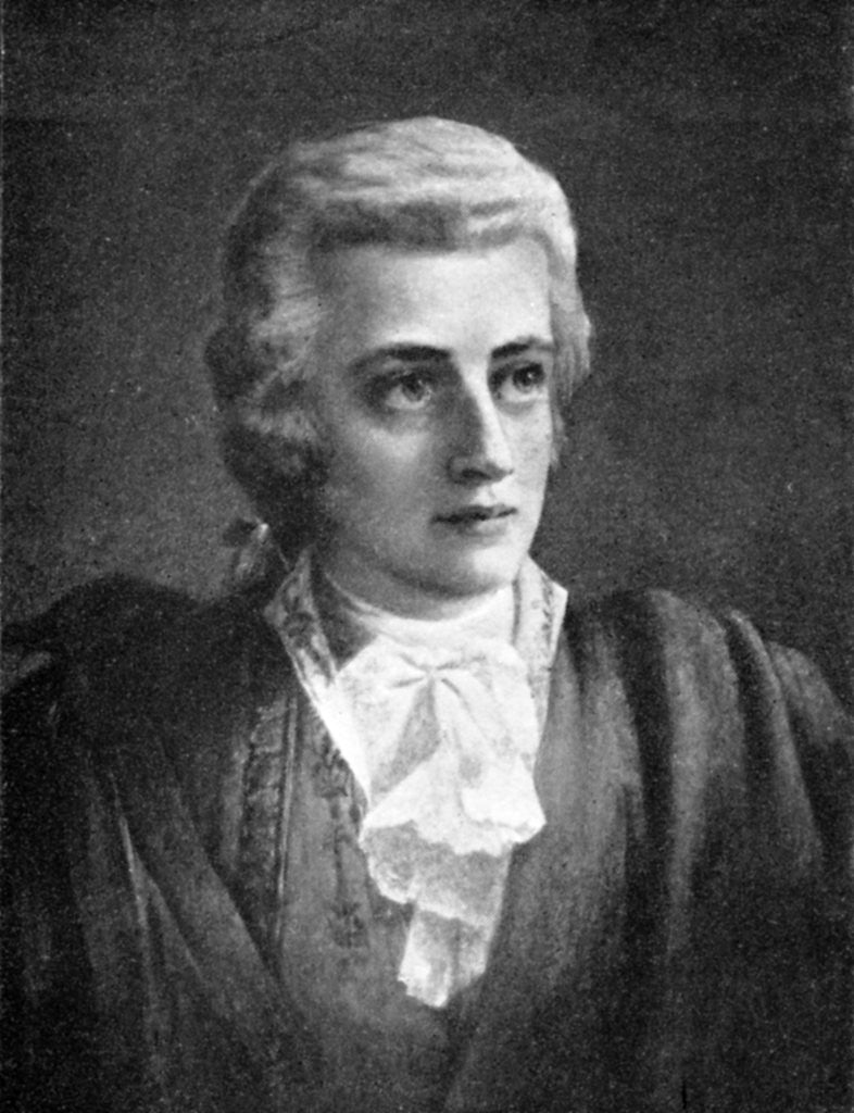Detail of Wolfgang Amadeus Mozart, (1756-1791), composer by Anonymous