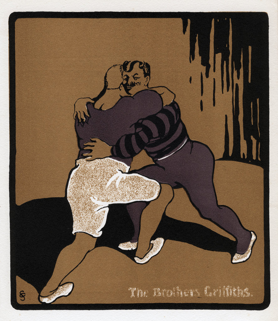 Detail of The Brothers Griffiths, theatre performers by Anonymous