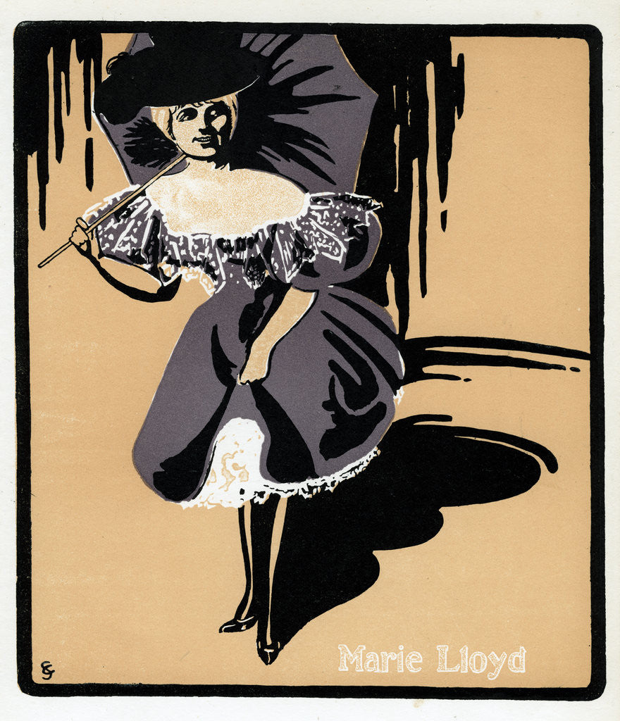 Detail of Marie Lloyd (1870-1922), English music hall singer by Anonymous