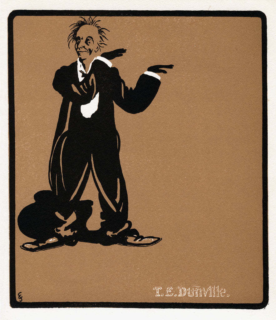 Detail of TE Dunville (1868-1924), English singer and comedian by Anonymous