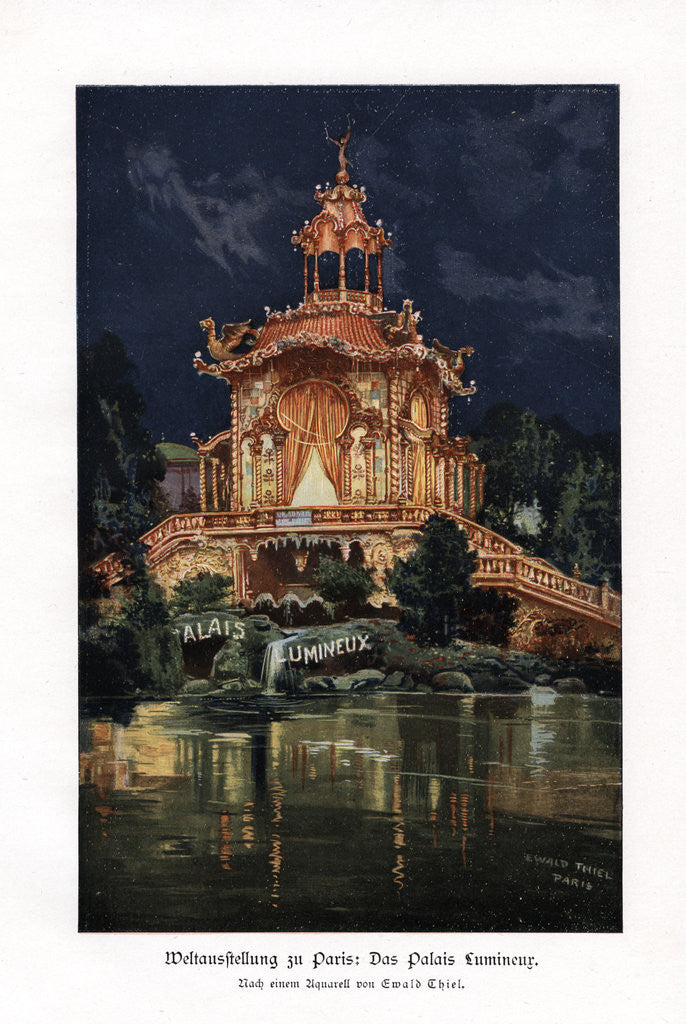 Detail of The Palais Lumineux (Luminous Palace), Paris Universal Exposition by Ewald Thiel