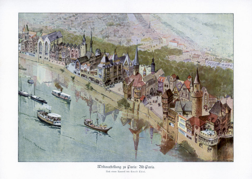 Detail of Old Paris, Paris World Exposition by Ewald Thiel