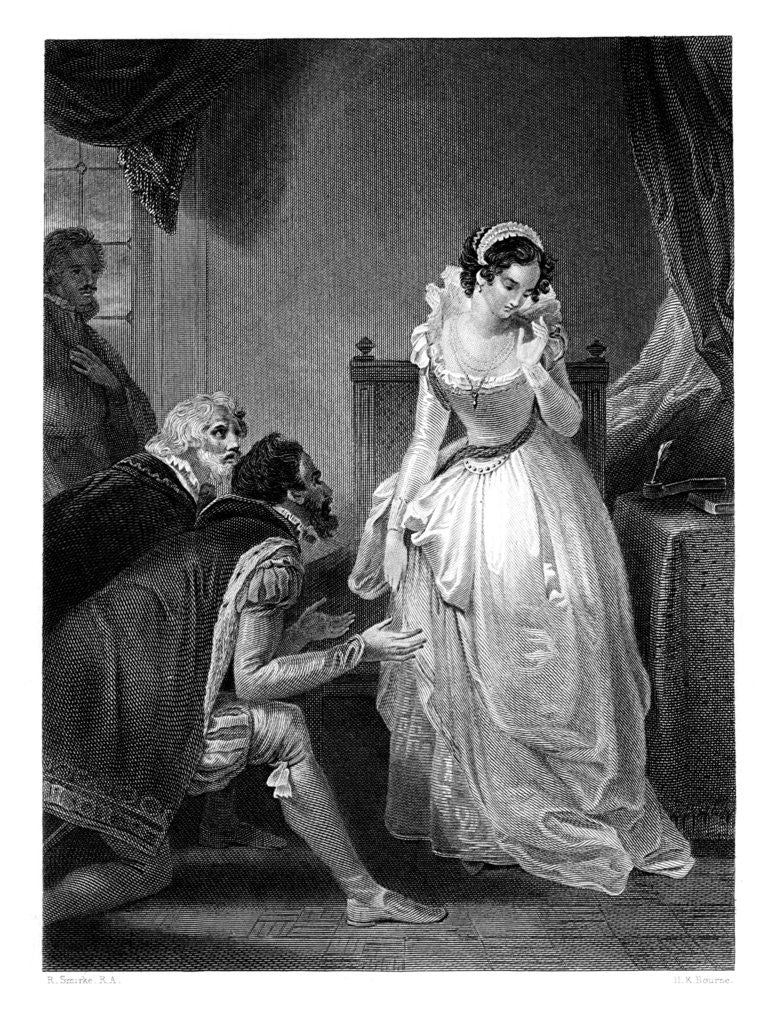 Detail of Lady Jane Grey declining the Crown by HK Bourne