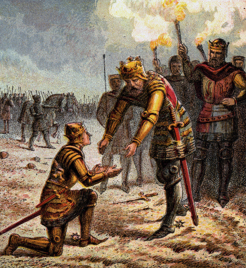 Detail of The Black Prince At Crecy by Anonymous