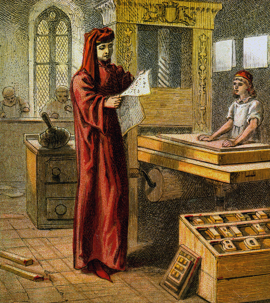 Detail of The First English Printer by Anonymous