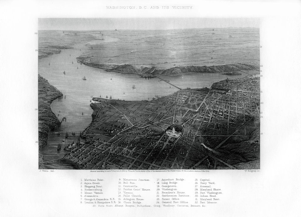 Detail of Washington, DC by W Ridgway