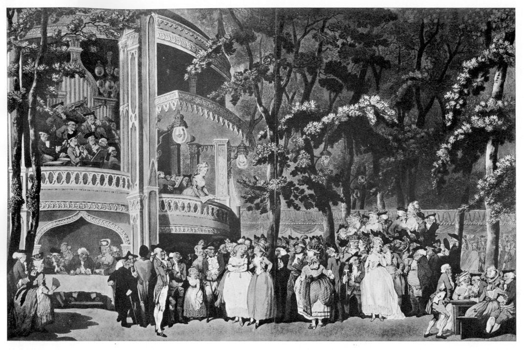 Detail of Vauxhall Gardens by Thomas Rowlandson