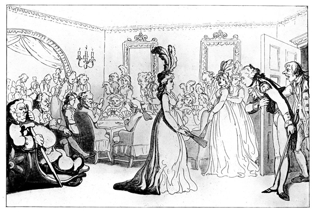 Detail of 'Comforts of Bath: The Games', or 'Assembly with Card Players' by Thomas Rowlandson