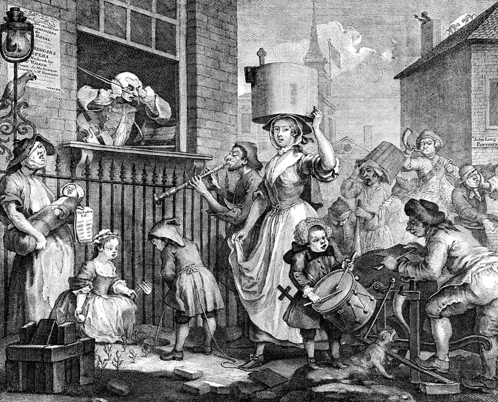 Detail of The Enraged Musician by William Hogarth
