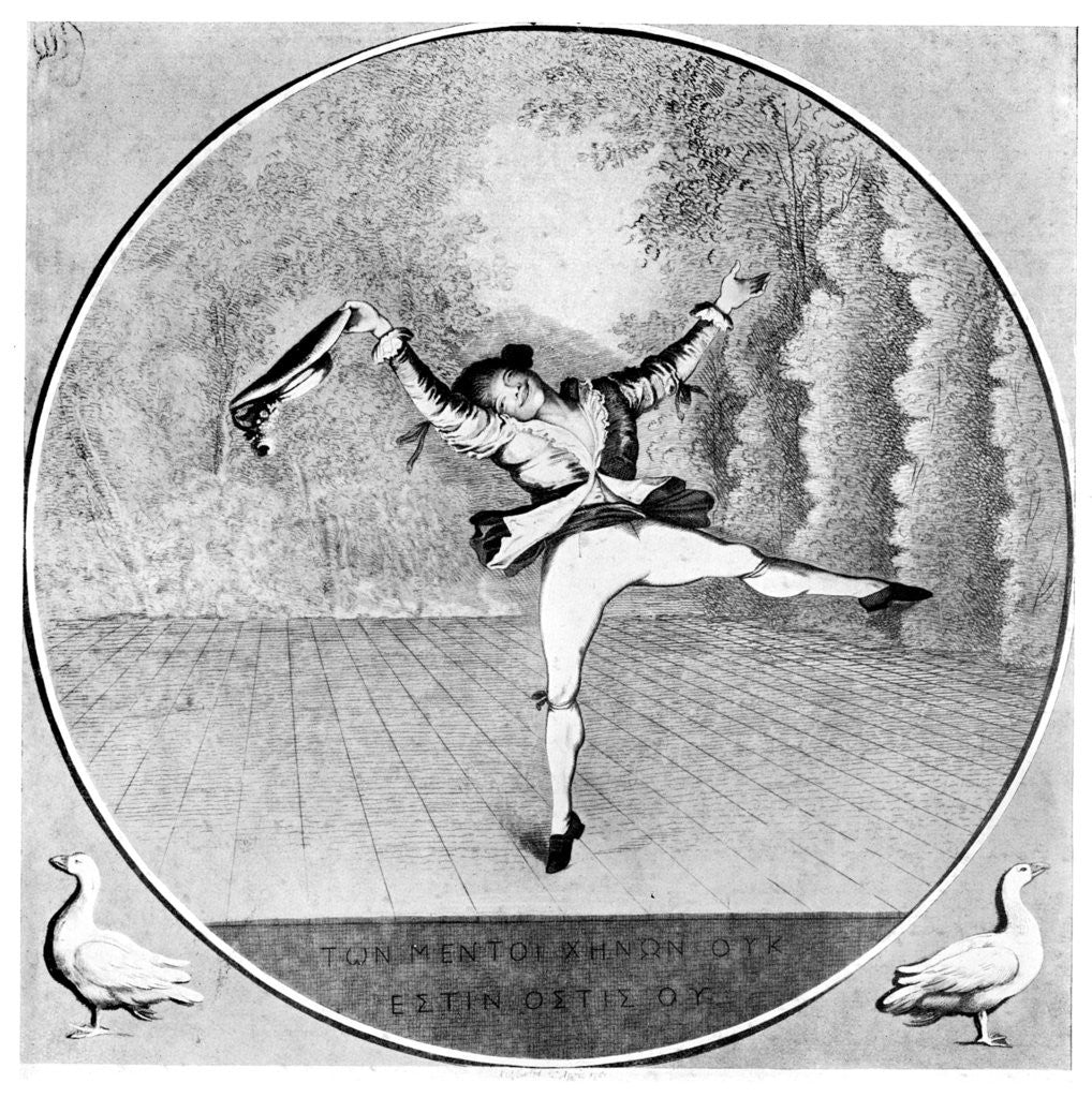 Detail of Satire on Vestris by Paul Sandby