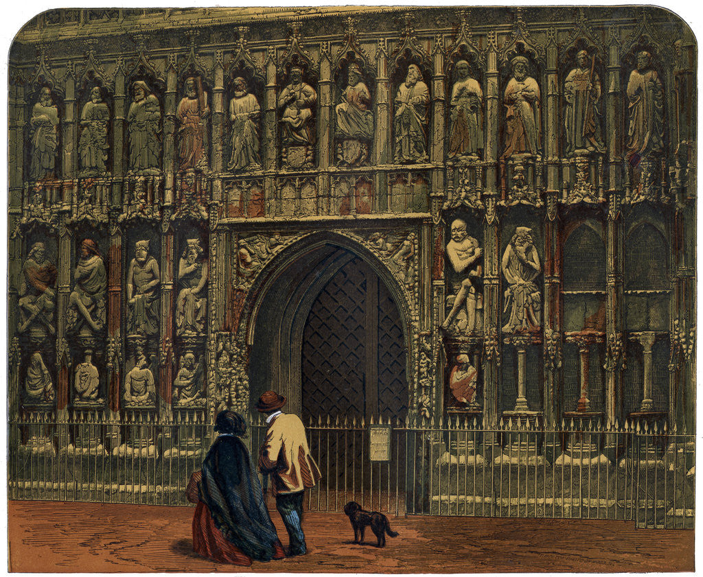 Detail of The west front, Exeter Cathedral by Anonymous