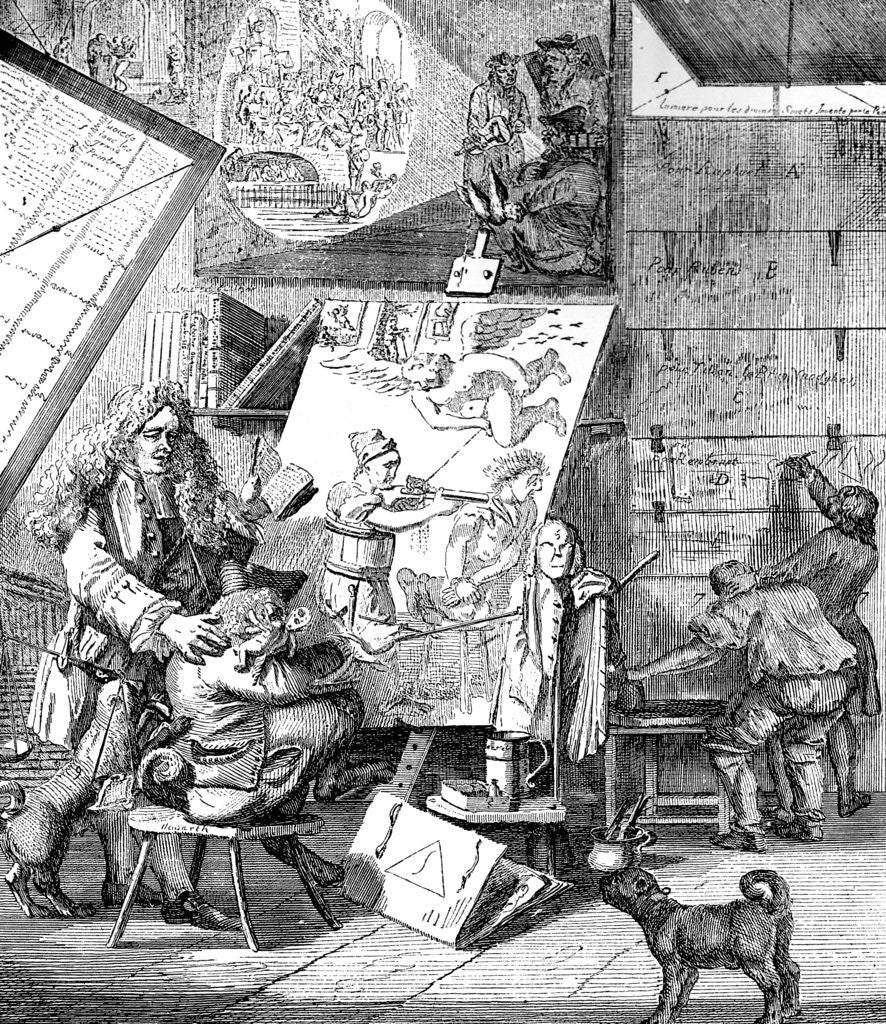 Detail of Burlesque sur le burlesque by Paul Sandby