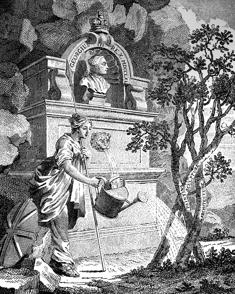 Detail of Frontispiece to the artist's catalogue by Charles Grignion