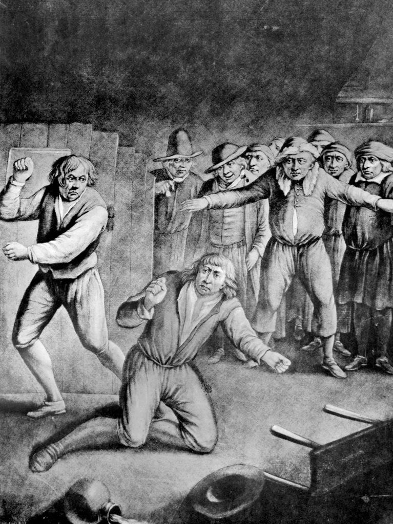 Detail of The bruising match by Anonymous