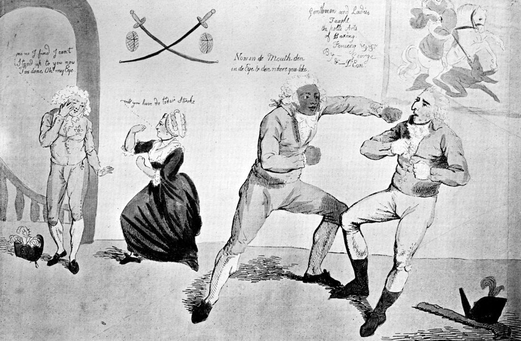 Detail of St George and the Dragon and Mademoiselle Riposting by Anonymous