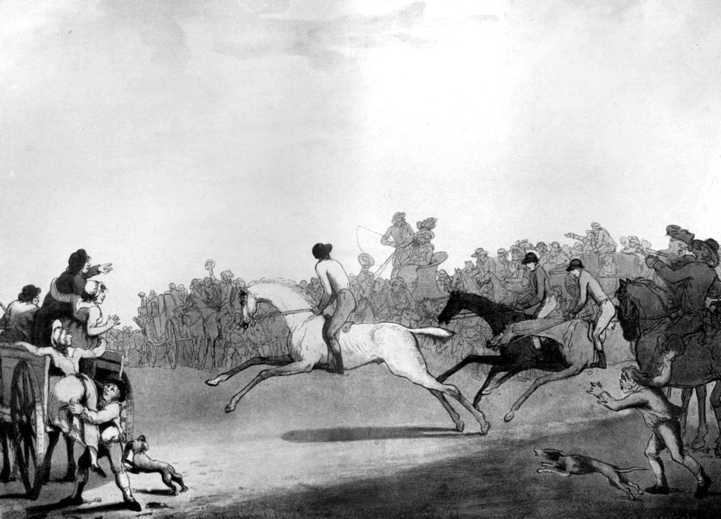 Detail of The High Mettled Racer by Thomas Rowlandson