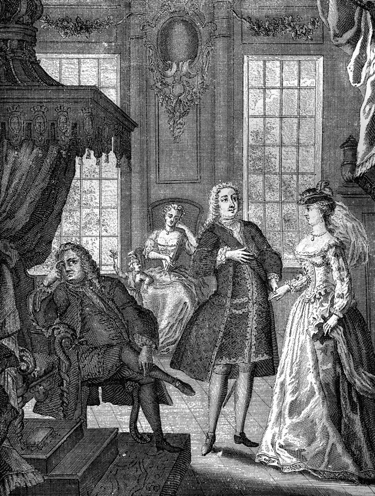 Detail of Frederick Prince of Wales and the Princess Augusta of Saxe-Gotha by Anonymous