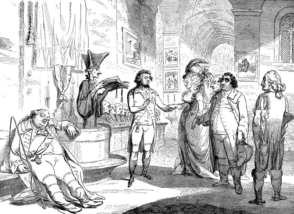 Detail of A Wife and No wife - or - a Trip to the Continent by Carlo Khan