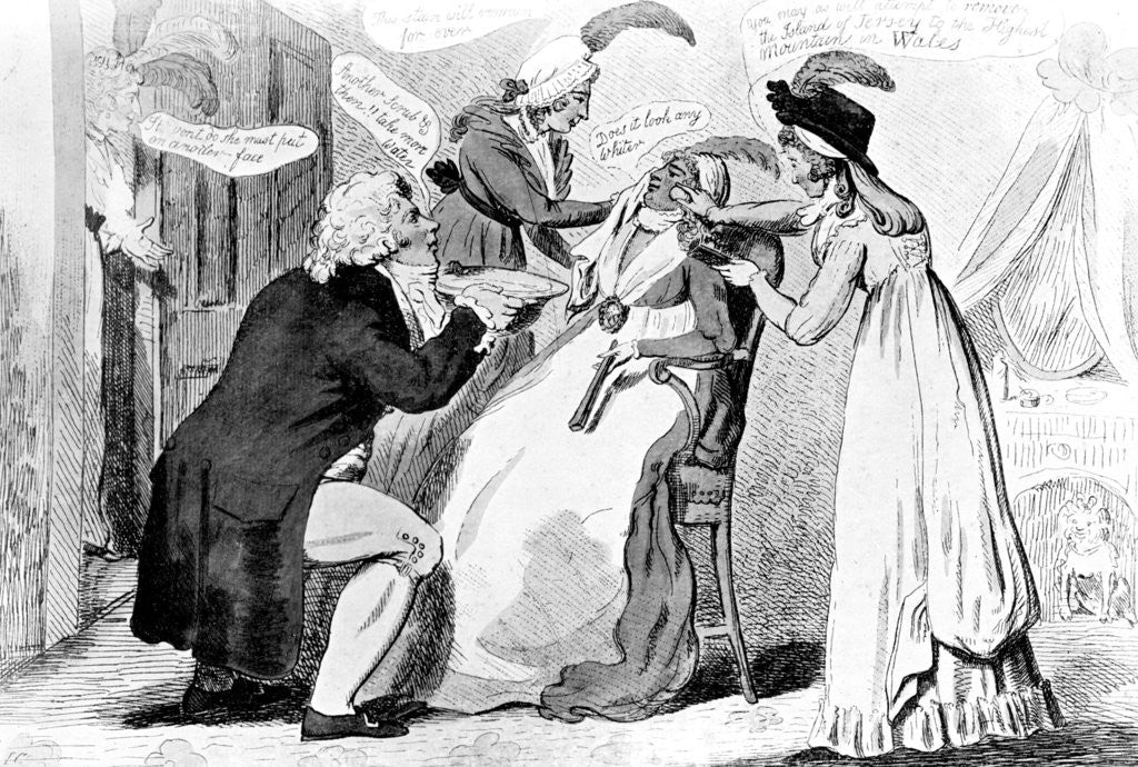 Detail of Washing The Blackamoor by Isaac Cruikshank