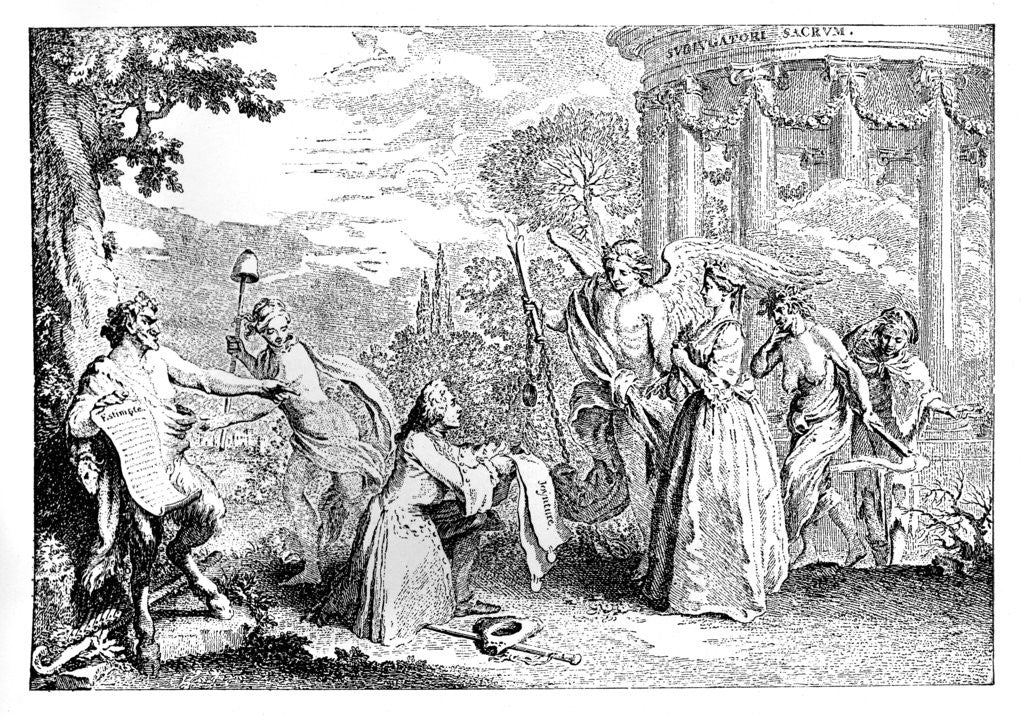 Detail of Fore-warned, Fore-armed by E Gravelot