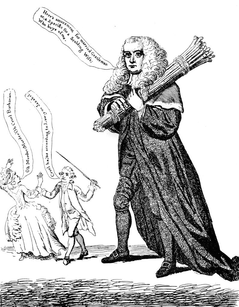 Detail of Judge Thumb or Sticks of a Lawful Size for Family Discipline by Anonymous