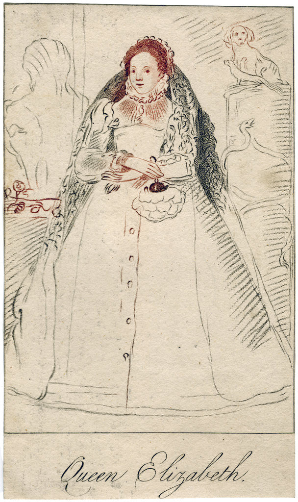 Detail of Queen Elizabeth I of England by Anonymous