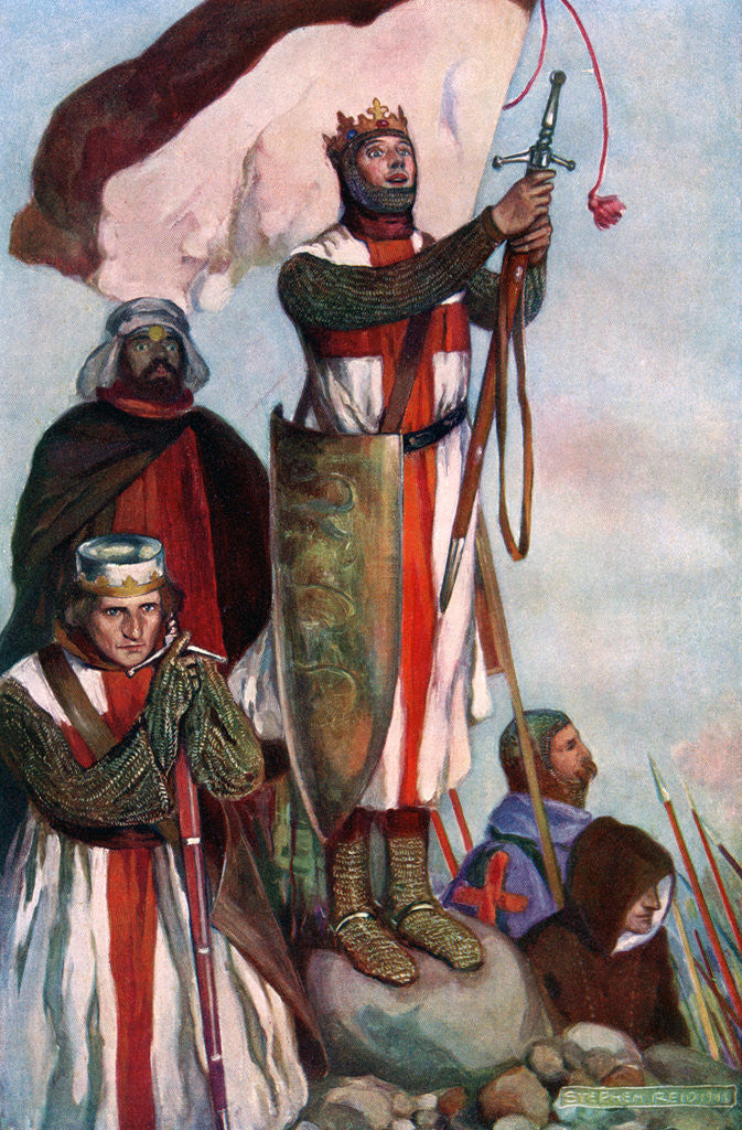 Detail of Crusaders sighting Jerusalem by Stephen Reid